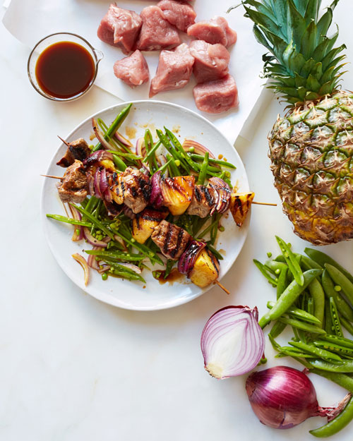 Pineapple and Pork Teriyaki Skewers