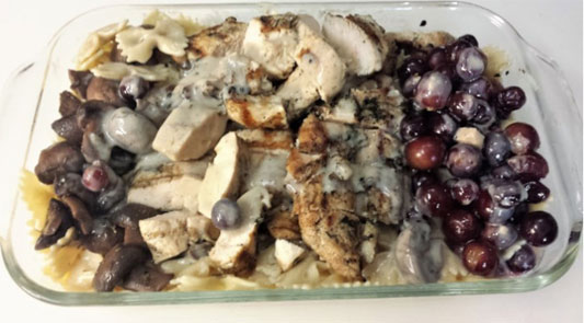 Chicken with Red Grapes And Mushrooms