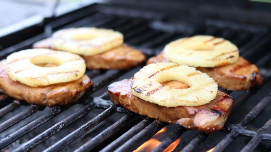 Pineapple Grilled Pork Chops